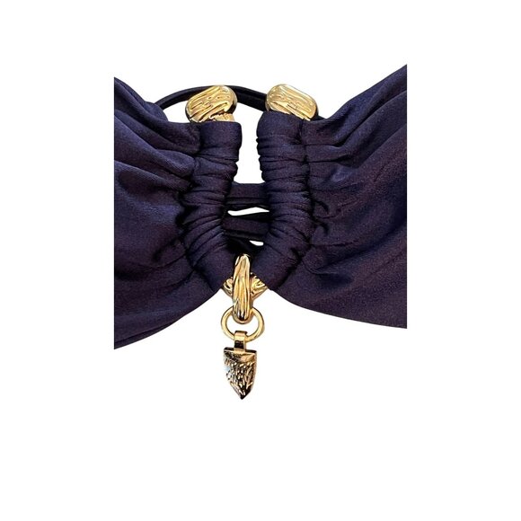 Seamolly Strapless Bandeau Navy Blue Bikini Bathing Suit Medium Swimsuit NEW - Picture 4 of 7